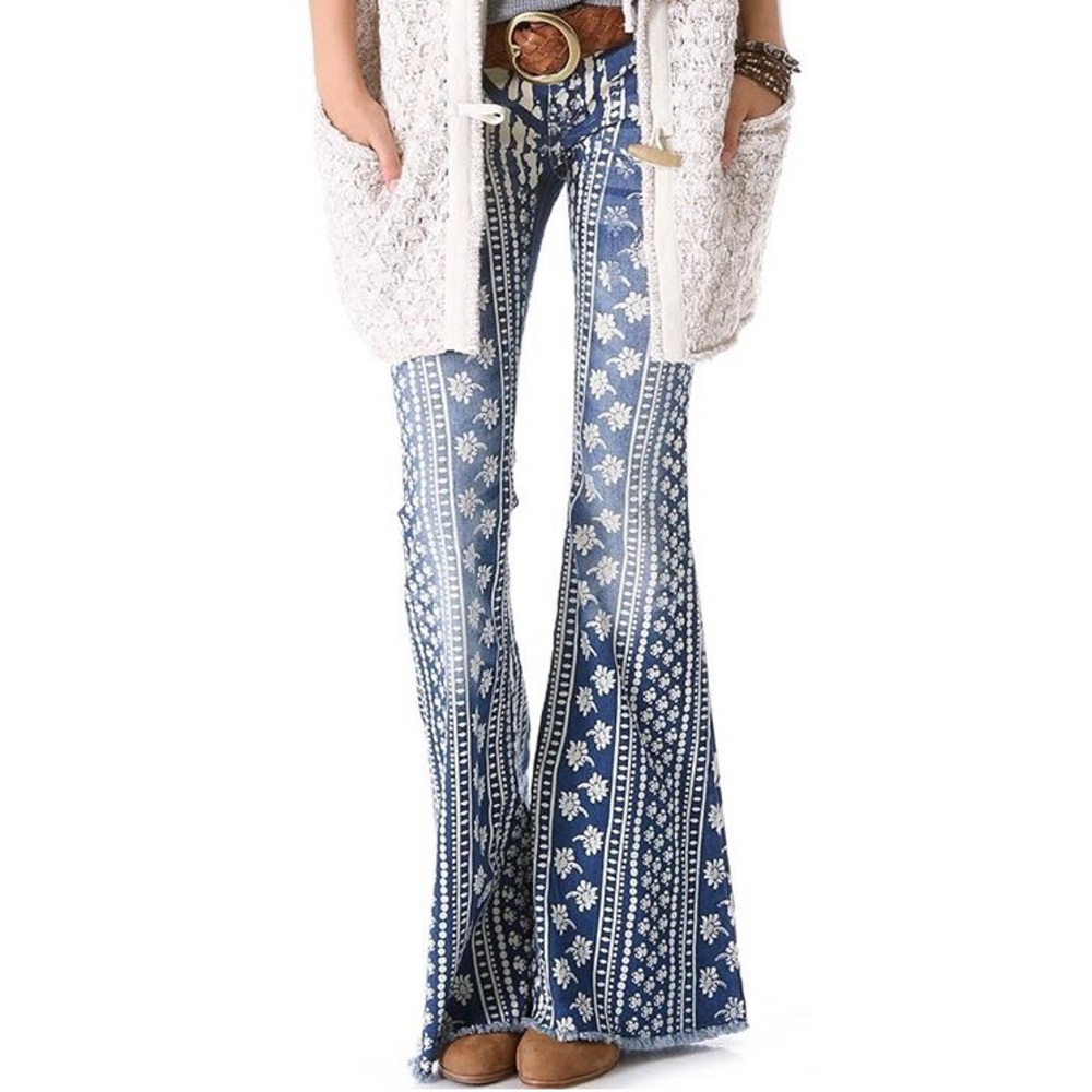 Free People Bali Mantra Bell Bottoms